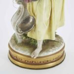 giuseppe cappè coppia di figure agresti in porcellana policroma anni 60 f