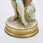 giuseppe cappè coppia di figure agresti in porcellana policroma anni 60 i