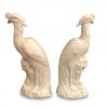 coppia pappagalli ceramica bianca 1950 a