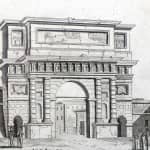 Stampa Antica di Milano Porta Romana