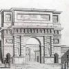 Stampa Antica di Milano Porta Romana,
