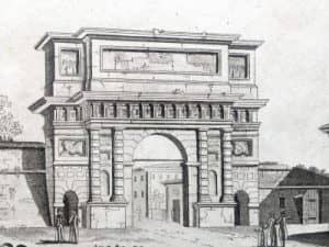Stampa Antica di Milano Porta Romana