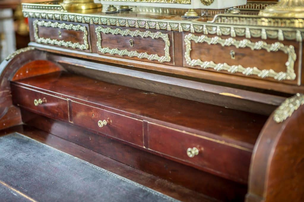 Scrivania Francese Napoleone III a Cilindro con Ribalta