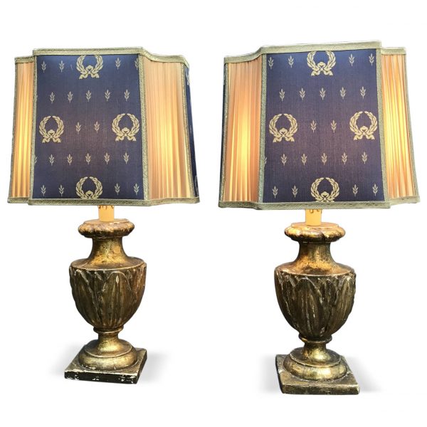 Pair of Italian Empire Table Lamps