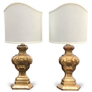 Pair of antique Italian Bedside Lamps