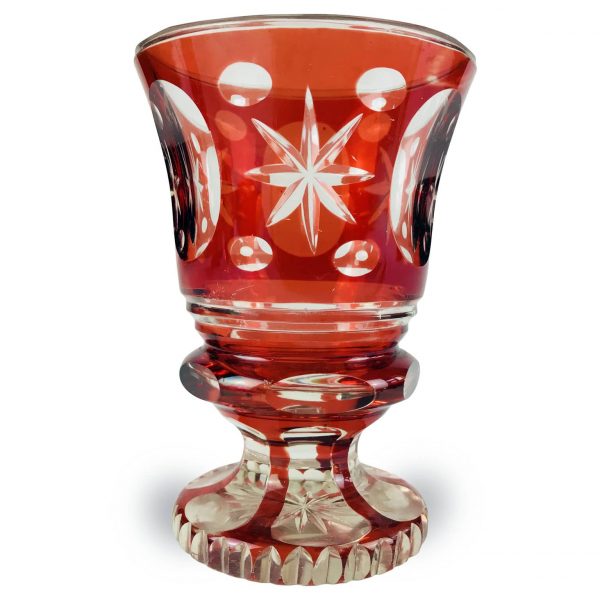 Bicchiere Antico in Cristallo di Boemia Molato del 1800