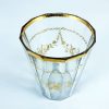 Bicchiere Antico in Vetro Dorato Bohemia inizi 1800 3