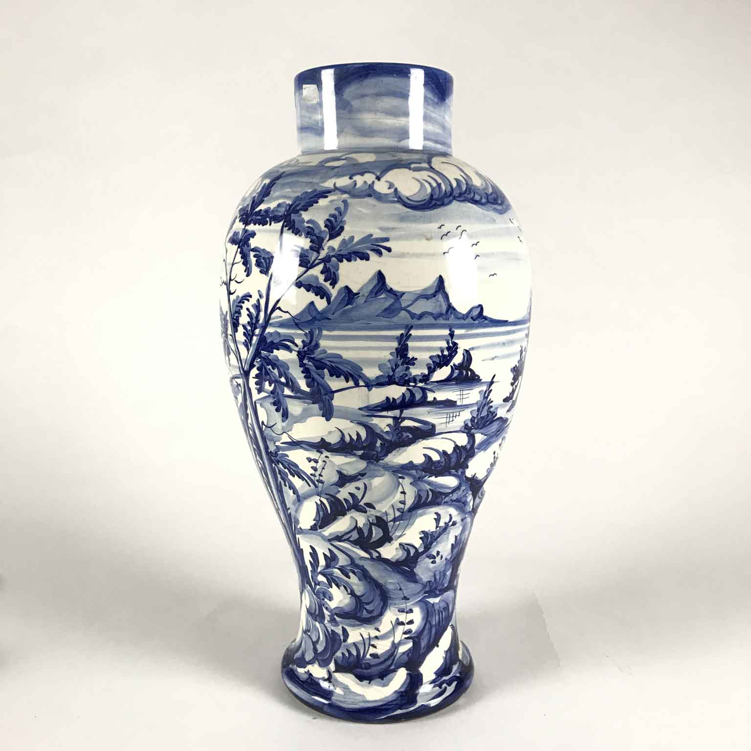Vaso in ceramica blu da fiori Vendita Online Ghilli Antichità Milano