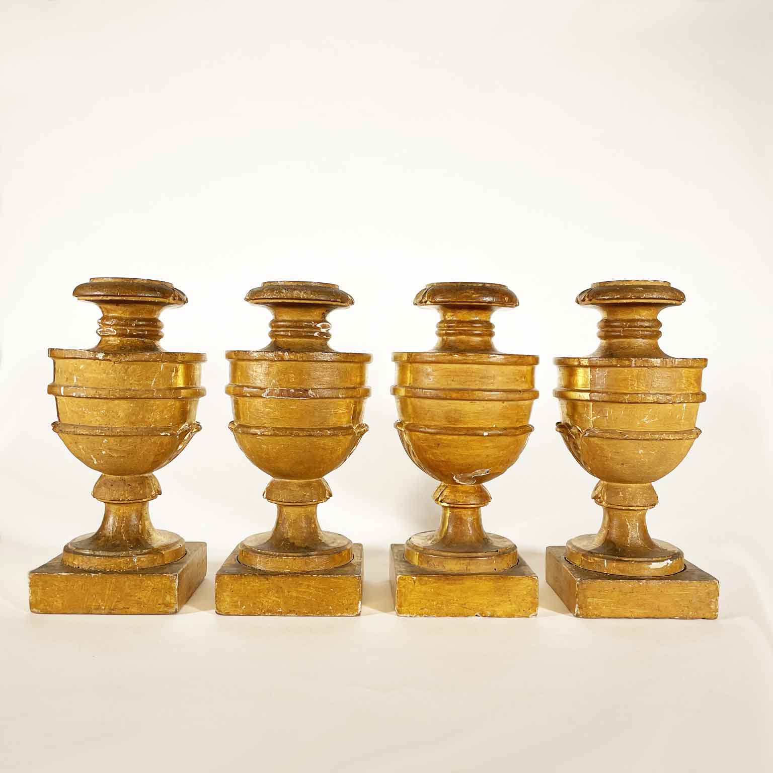 basi lampada impero dorate 1700 set di quattro b