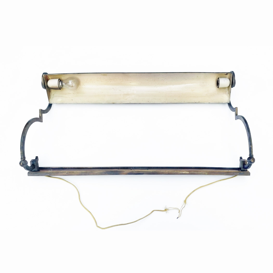 coppia di lampade da parete in ottone per quadri b