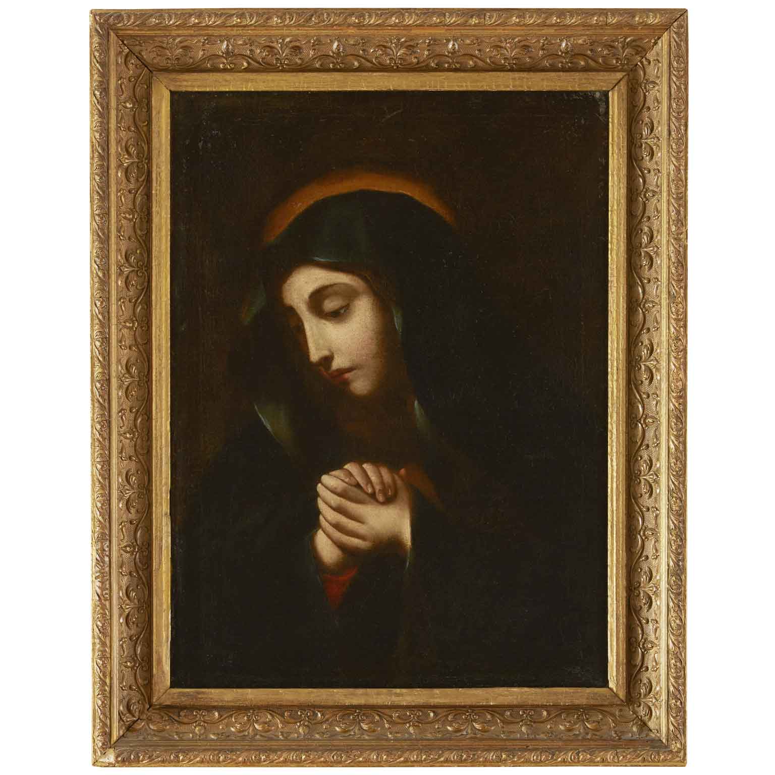 maria addolorata dipinto su tela del 1700