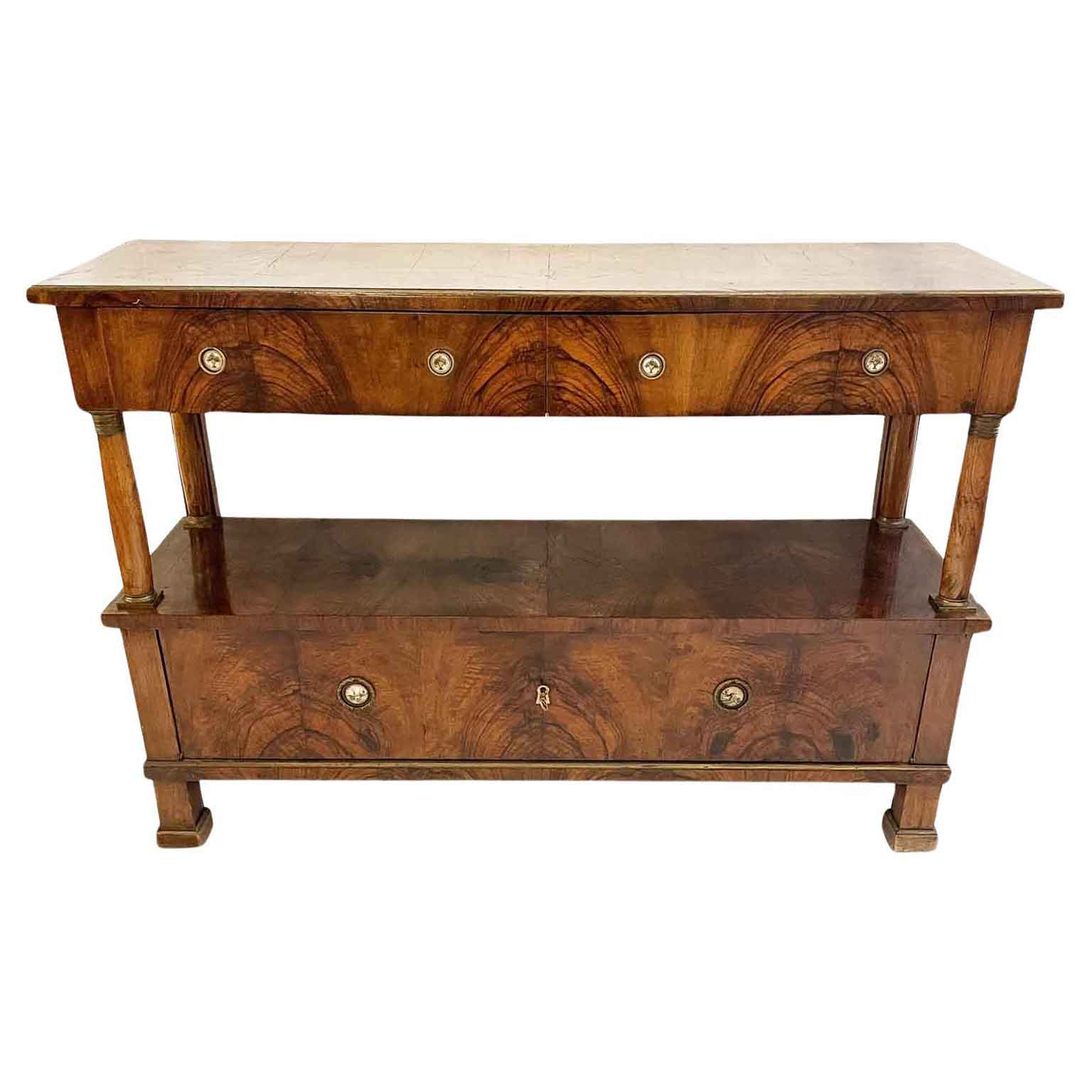 credenza servante impero inizio1800 in radica di noce.jpg