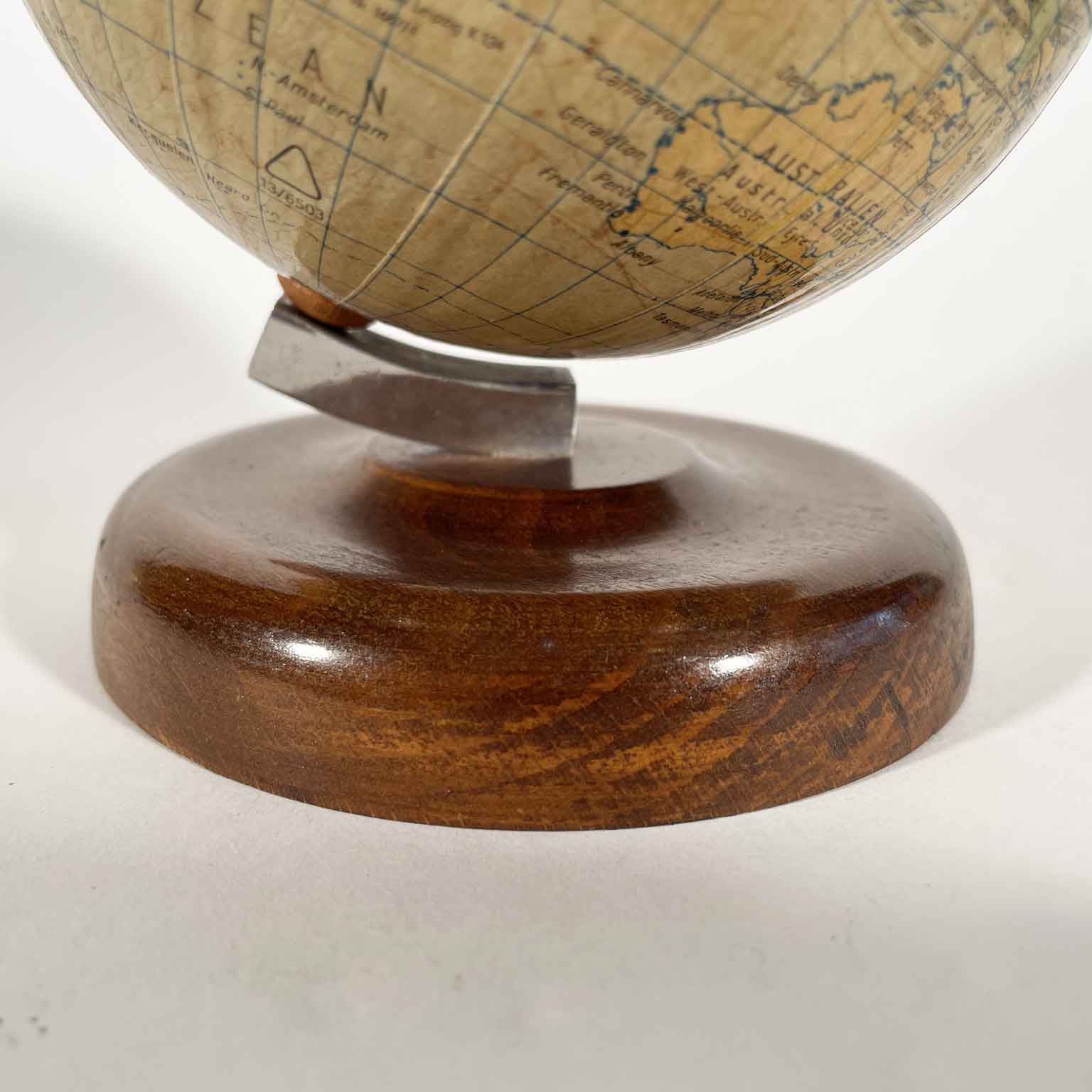 globo terrestre tedesco räths arthur krause edito a lipsia ddr 1950 a