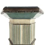 colonna esagonale in legno avorio e turchese b