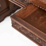 tavolo da pranzo in noce con cassetti w