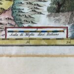 stampa antica con carta geografica dei territori di apvia di lodi e di piacenza 1750 c