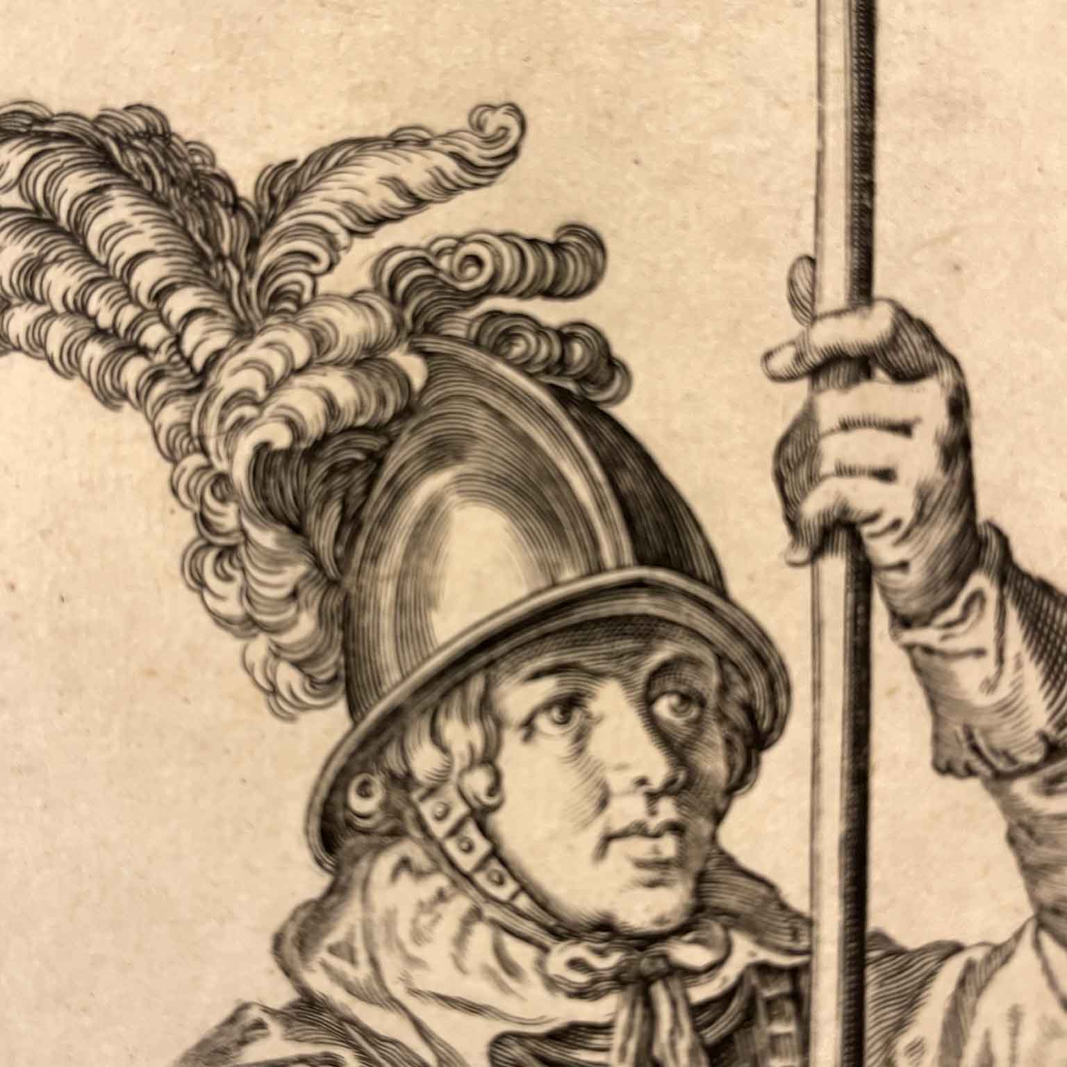jacob de gheyn armigero con lancia e spada 1607 b