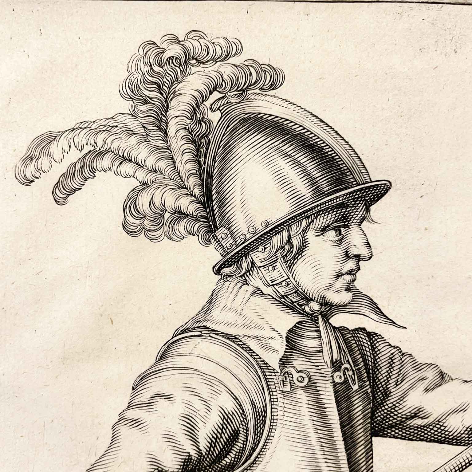 jacob de gheyn profilo di soldato cinquecentesco a