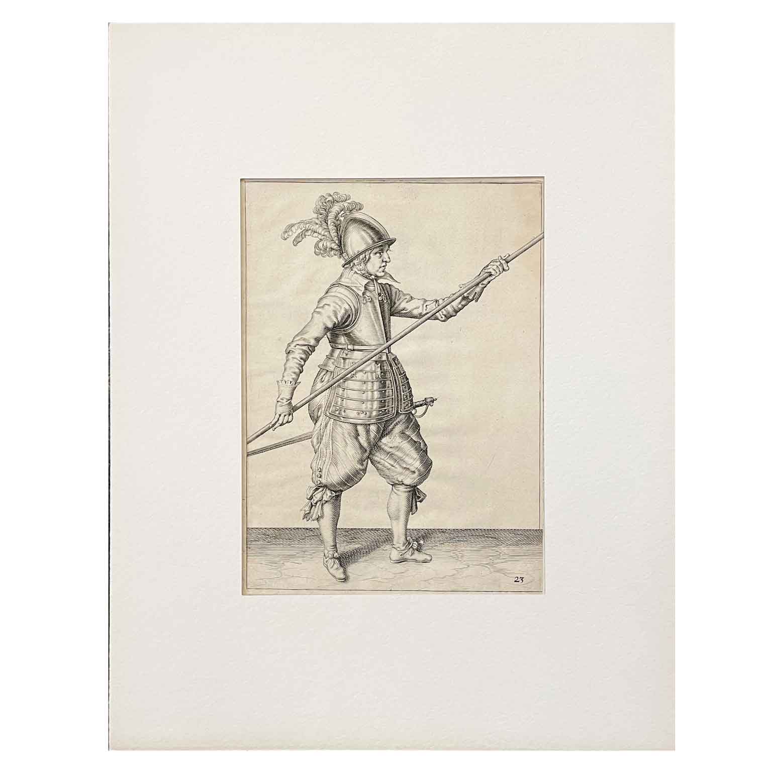 jacob de gheyn profilo di soldato cinquecentesco c