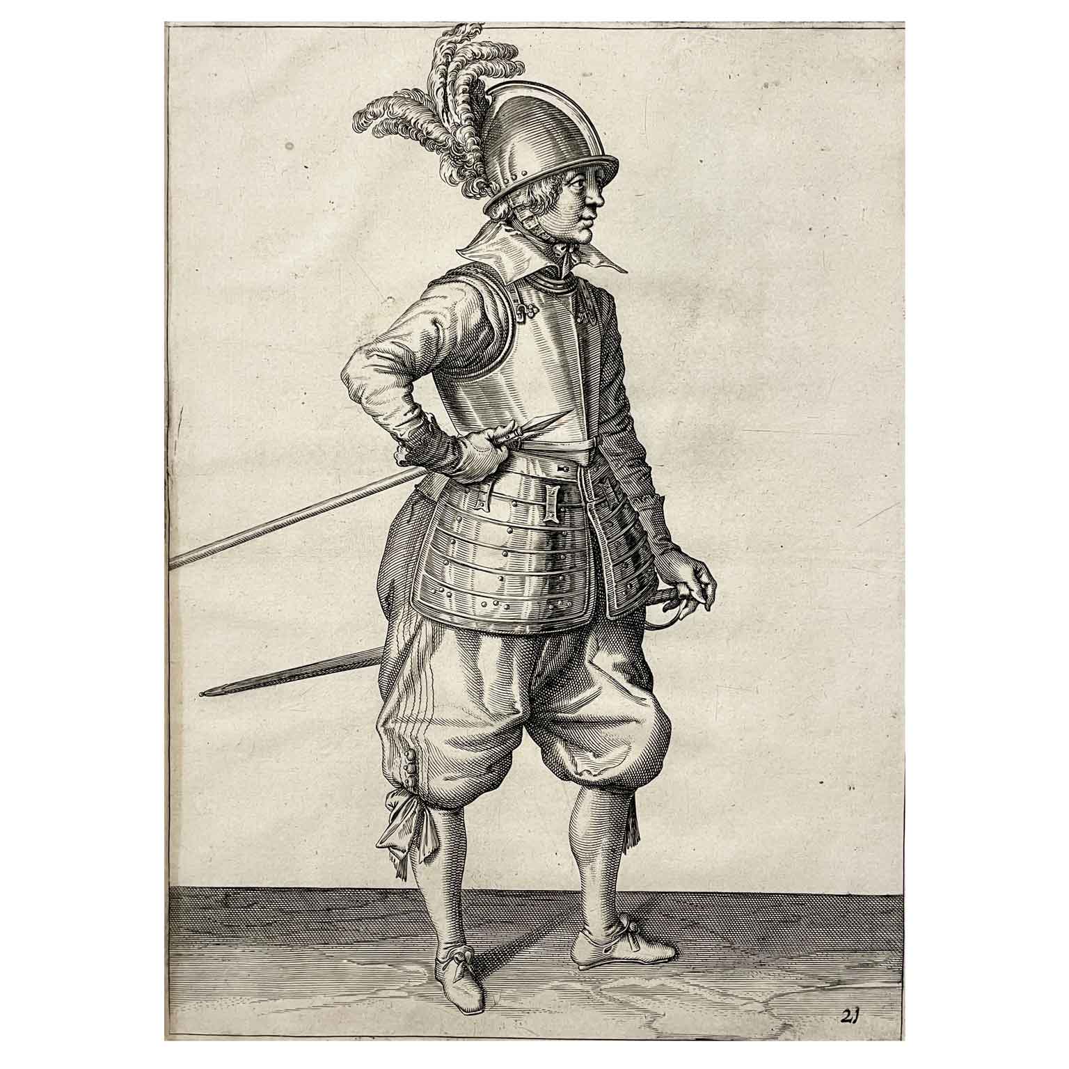 jacob de gheyn soldato cinquecentesco con armi e armatura