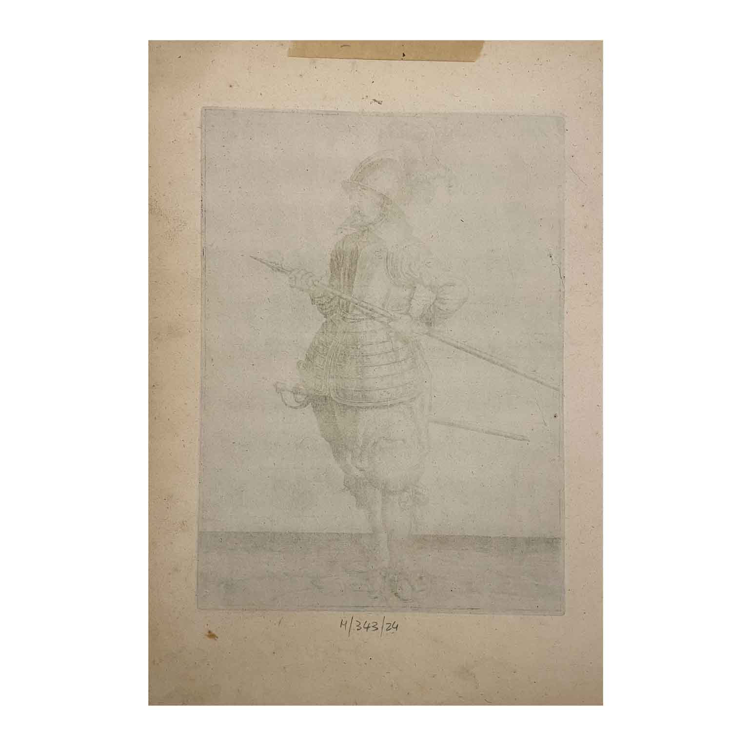 jacob de gheyn soldato con armatura elmo spada e picca 1607 c