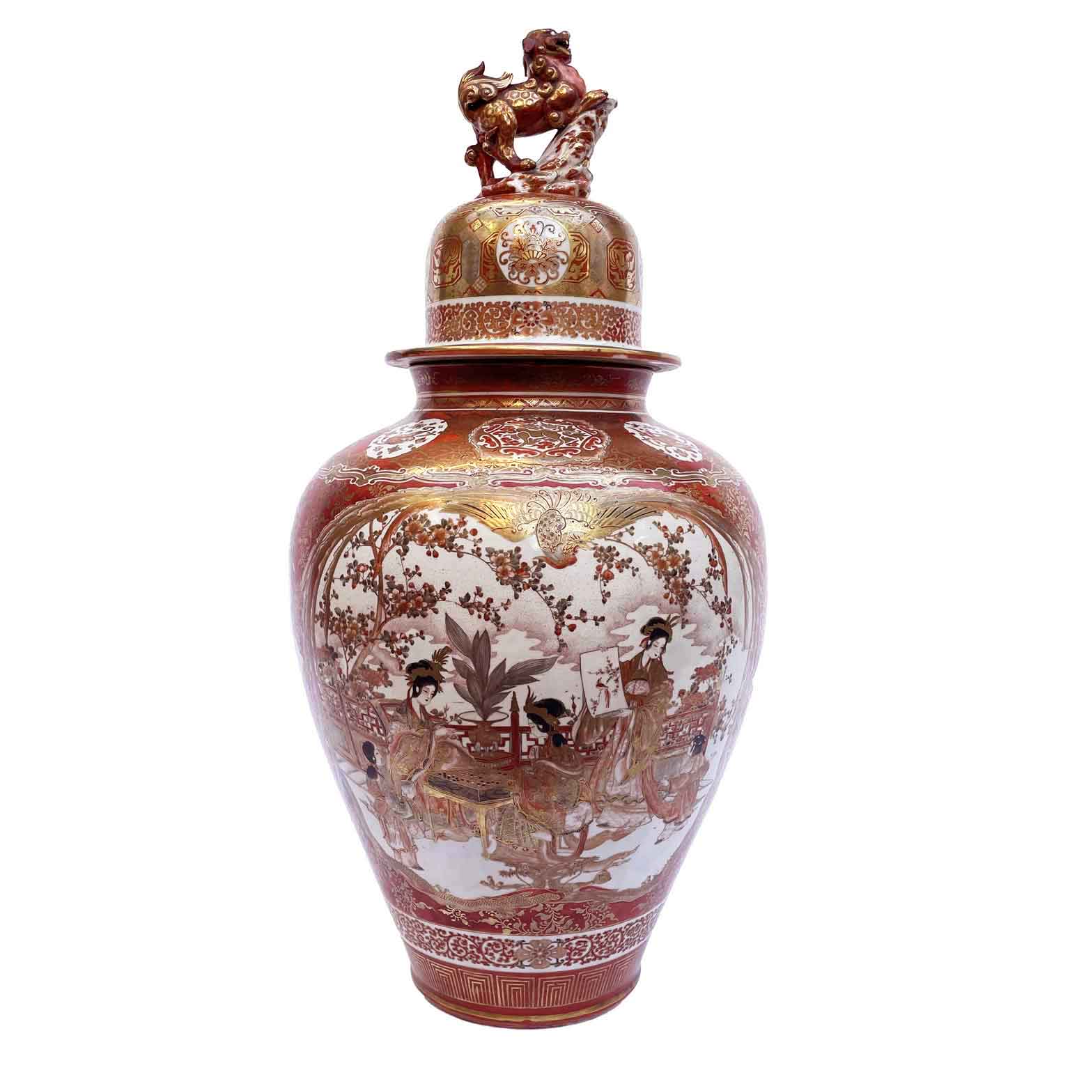 grande vaso in porcellana kutani periodo meiji fine 1800 a