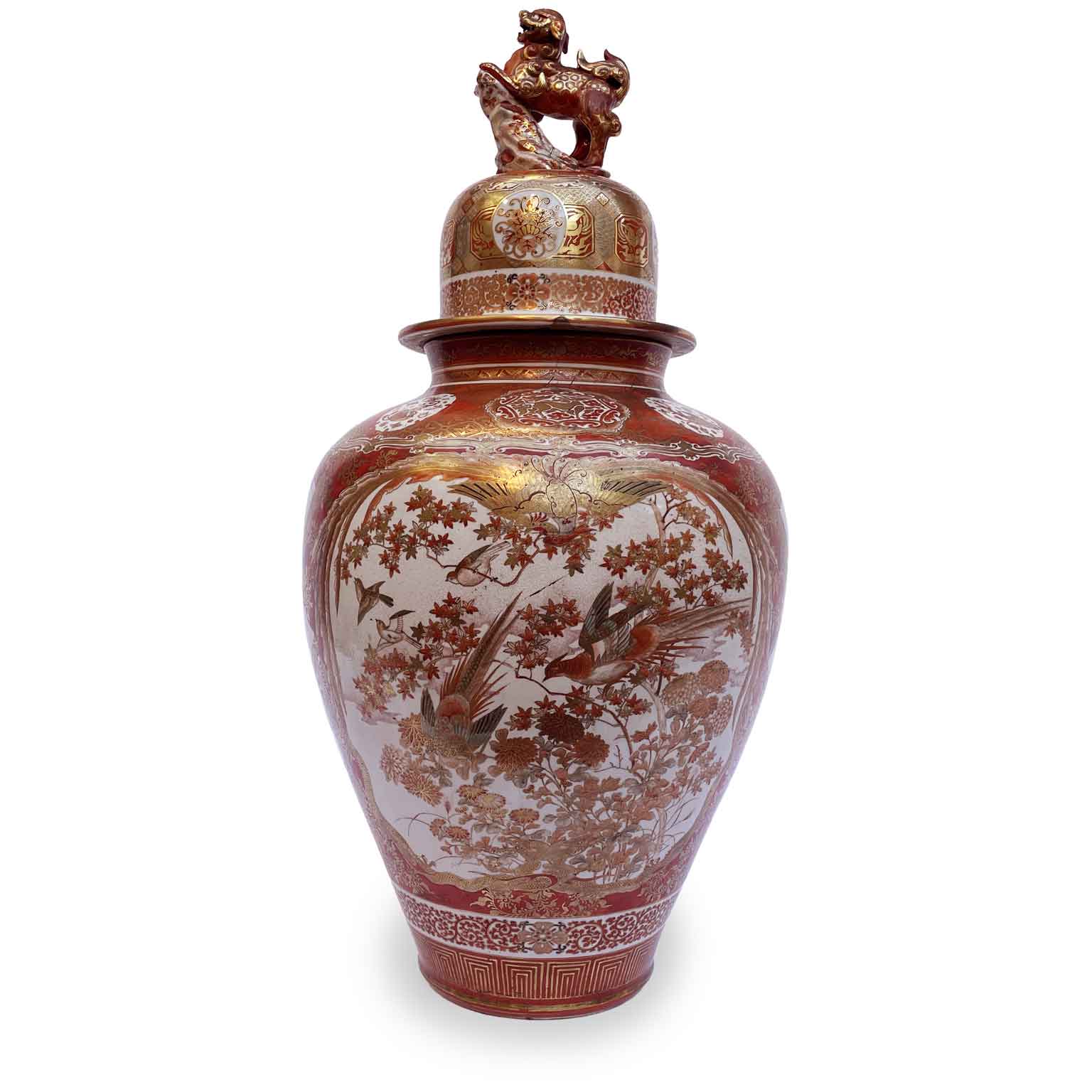 grande vaso in porcellana kutani periodo meiji fine 1800 b