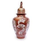 grande vaso in porcellana kutani periodo meiji fine 1800 c
