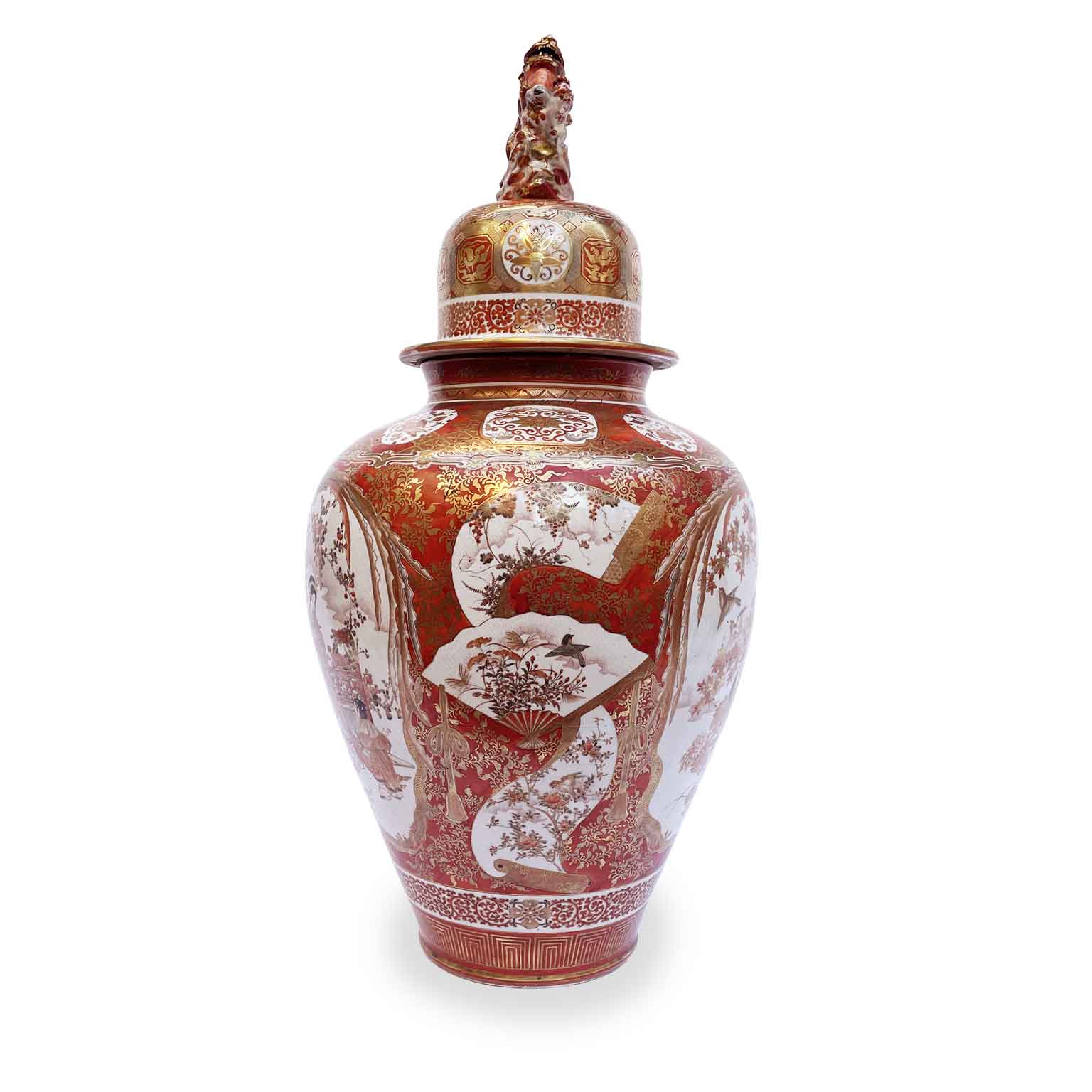 grande vaso in porcellana kutani periodo meiji fine 1800 c