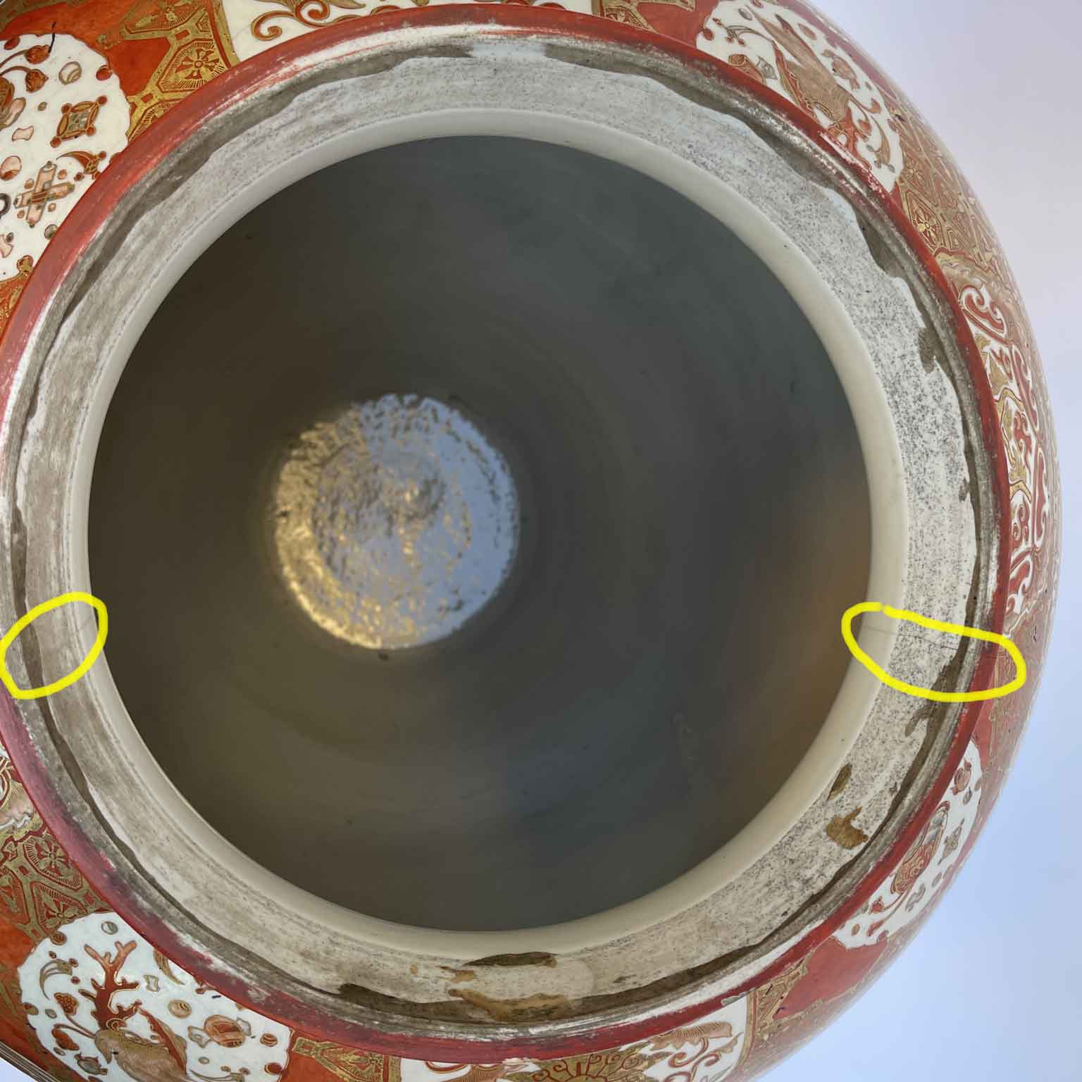 grande vaso in porcellana kutani periodo meiji fine 1800 n