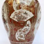 grande vaso in porcellana kutani periodo meiji fine 1800 p