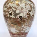 grande vaso in porcellana kutani periodo meiji fine 1800 q