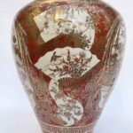grande vaso in porcellana kutani periodo meiji fine 1800 r