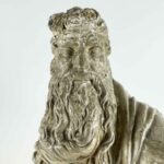 figura in gesso di mose e
