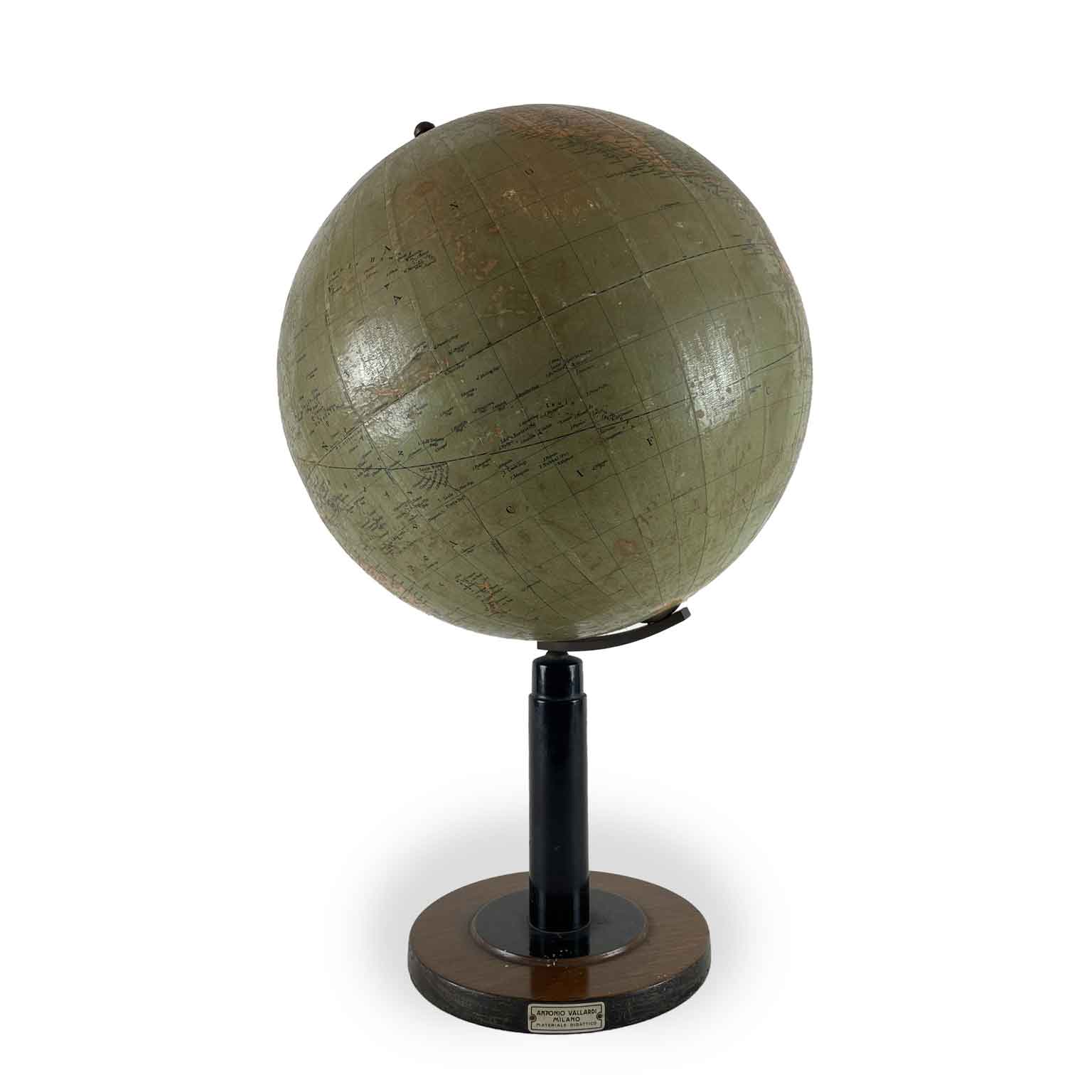 globo terrestre antonio vallardi 30 cm disegnato e inciso da antonio minelli