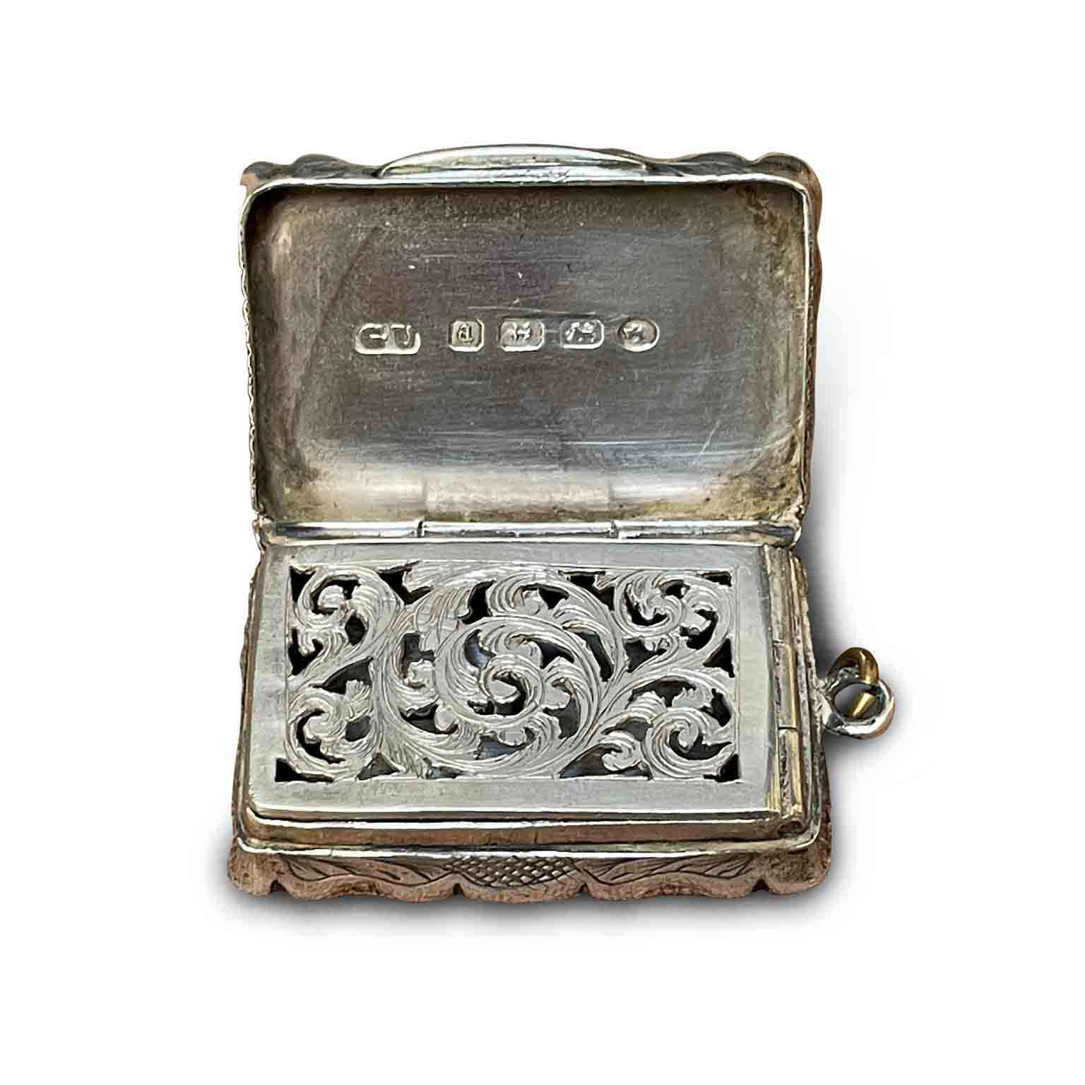 vinaigrette argento birmingham 1849. a