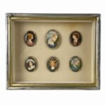 anna manfriani composizione di sei miniature ovali 1960 circa