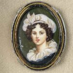 anna manfriani composizione di sei miniature ovali 1960 circa c