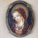anna manfriani composizione di sei miniature ovali 1960 circa e