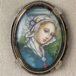 anna manfriani composizione di sei miniature ovali 1960 circa f