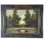 gigi comolli paesaggio con alberi 1950 circa