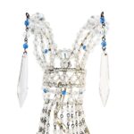 coppia di appliques con perline a due luci b