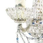 coppia di appliques con perline a due luci c