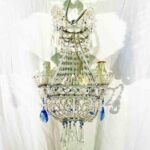coppia di appliques con perline a due luci f