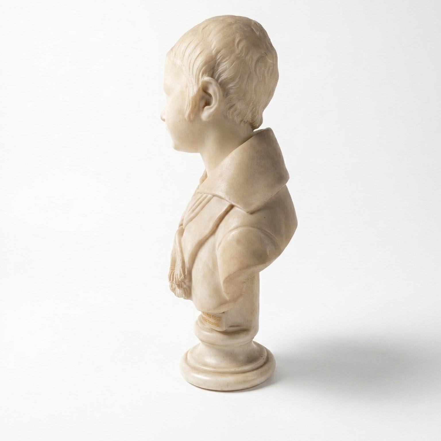 francesco stanga busto di bambino in marmo di carrara 1837 c