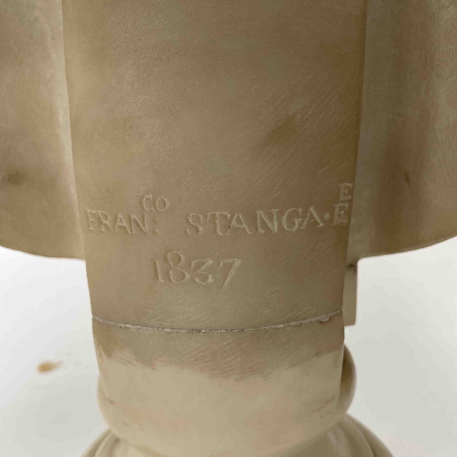 francesco stanga busto di bambino in marmo di carrara 1837 e
