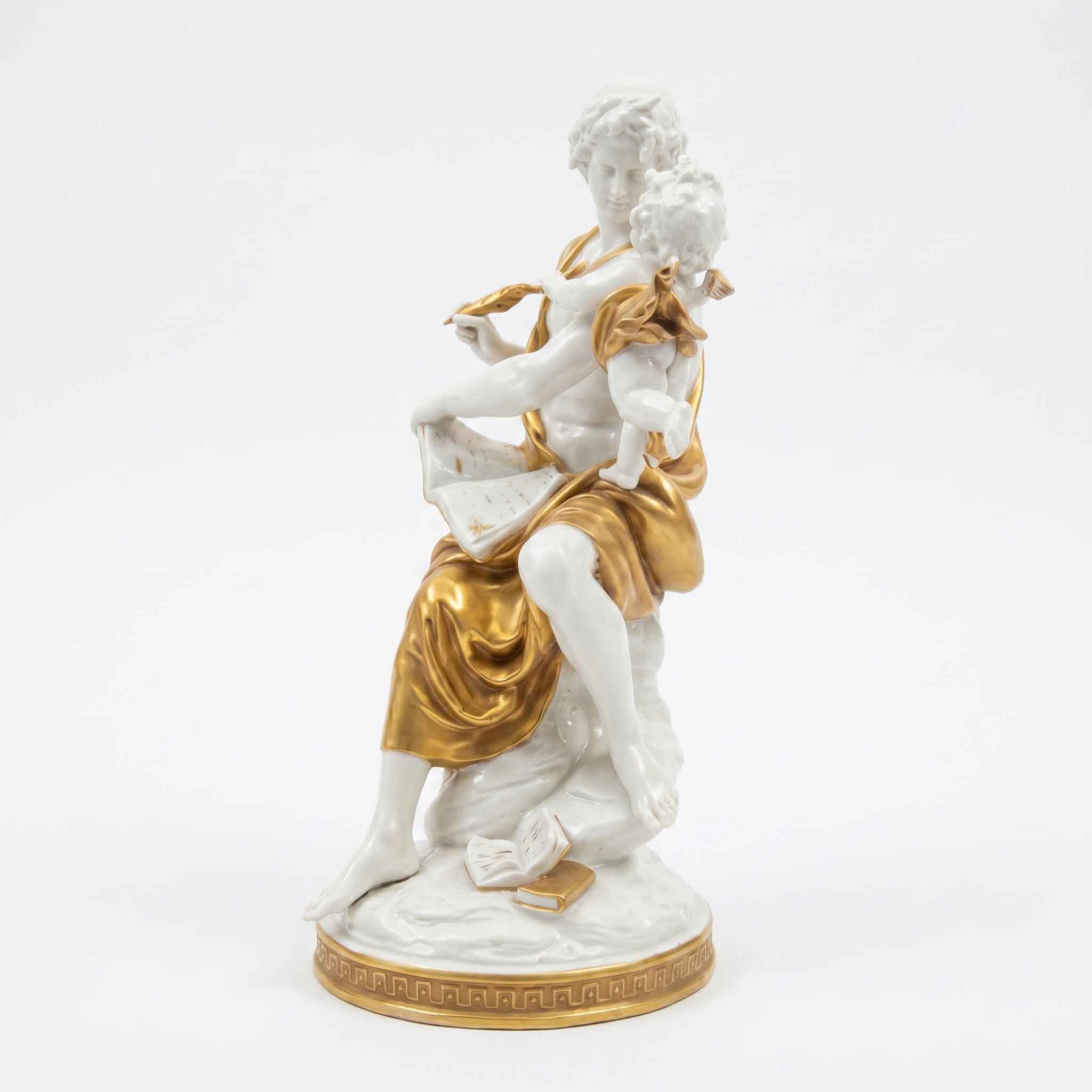 cappé giuseppe musica e poesia porcellana bianca e oro 1960 circa b