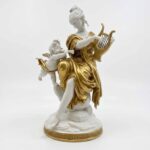 cappé giuseppe musica e poesia porcellana bianca e oro 1960 circa f