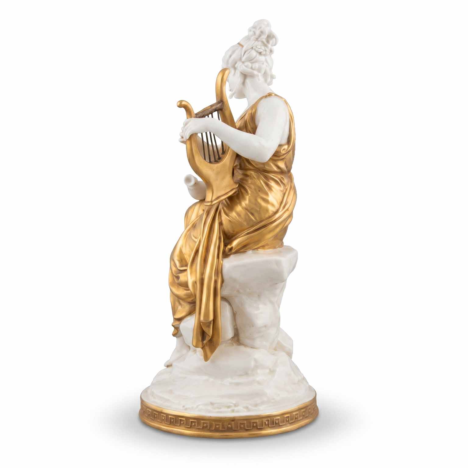 cappé giuseppe musica e poesia porcellana bianca e oro 1960 circa g