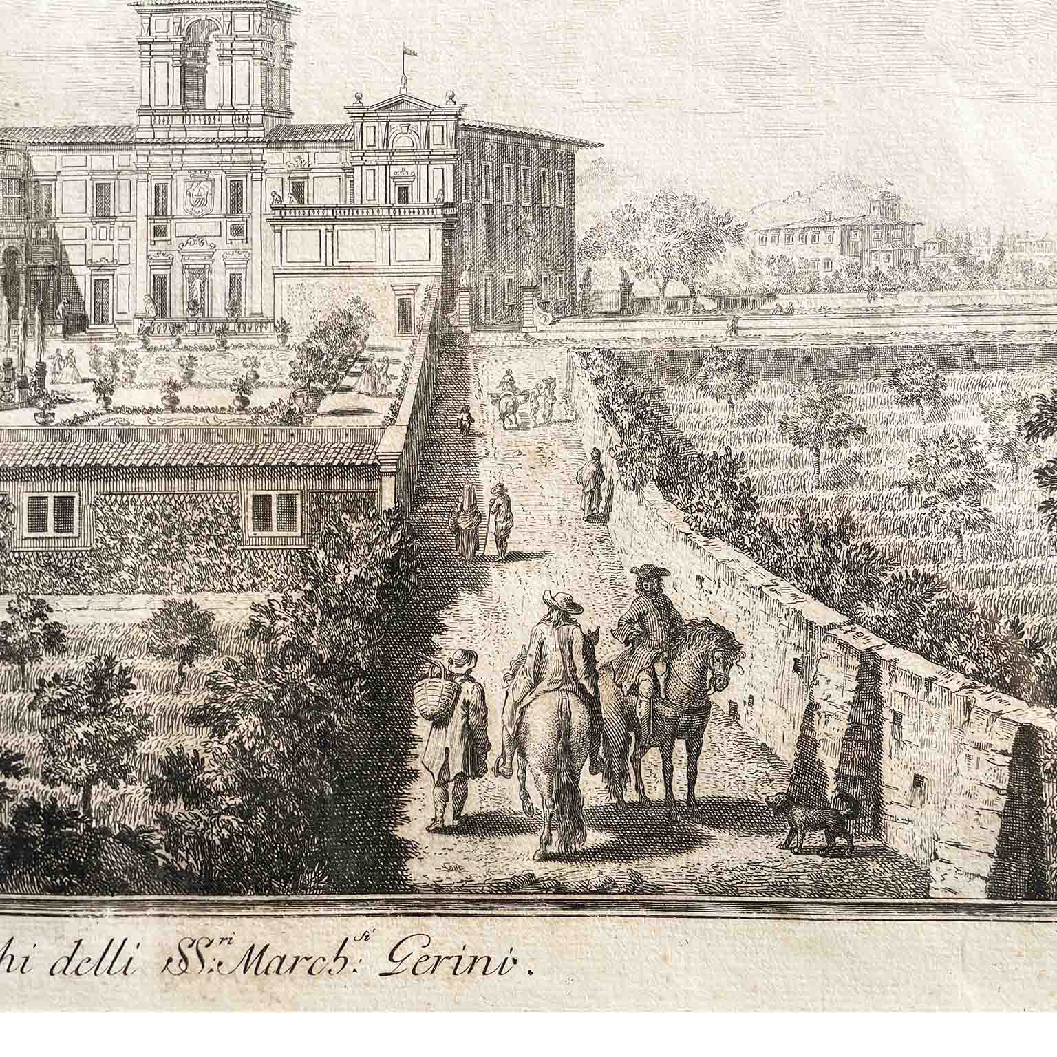 villa di montughi dei marchesi gerini incisa da pietro monaco 1744 a